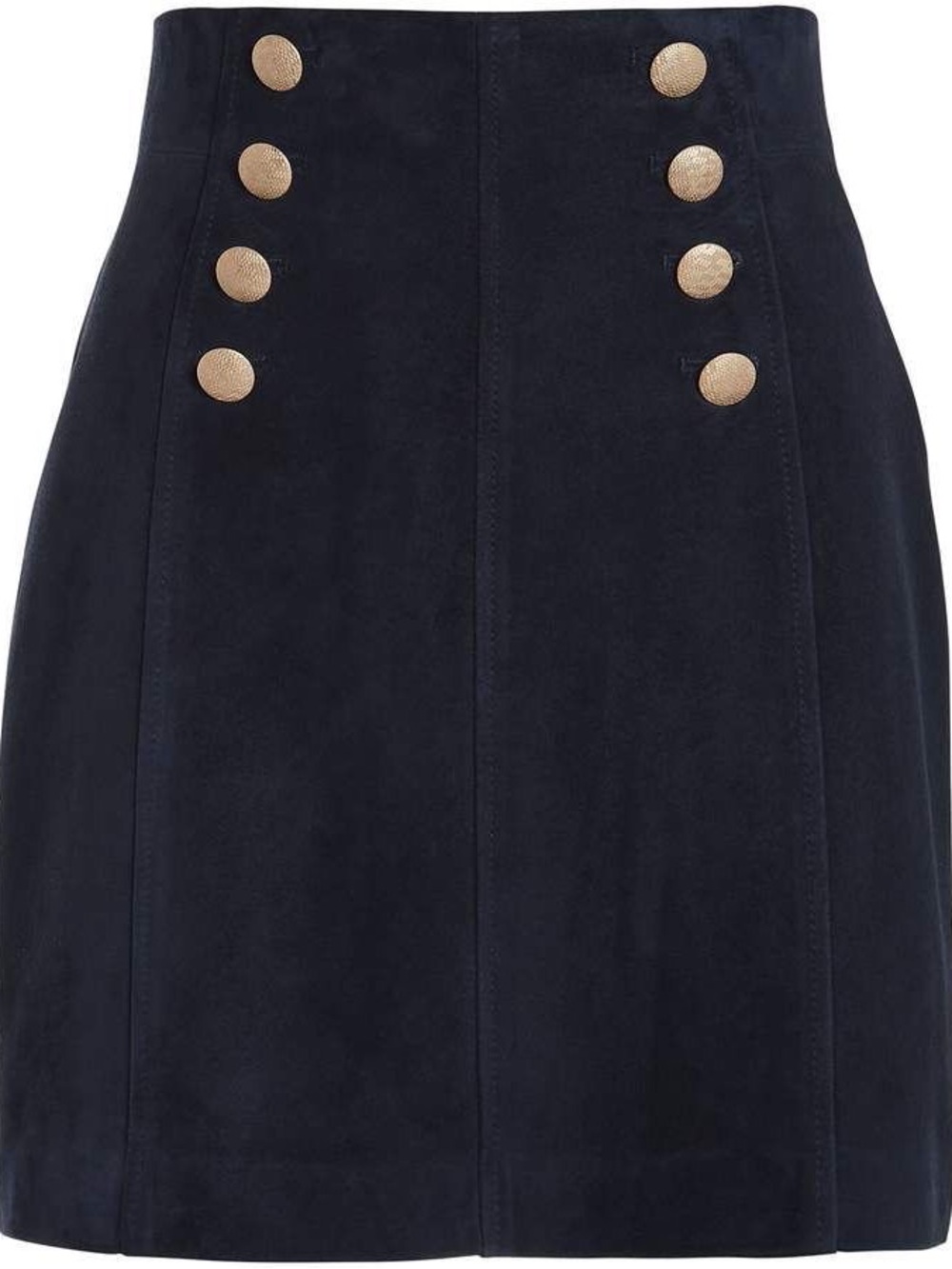 intermix brianna genuine goat suede mini skirt